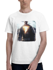 2023 Black Adam Xw 180G 100% Cotton Printed Round Neck Short-Sleeve T-Shirt, Gifts for Men Dad Husband Grandpa, S-XXXL, White