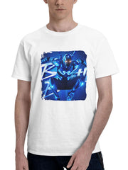 2023 Blue Beetle Movie Em 180G 100% Cotton Printed Round Neck Short-Sleeve T-Shirt, Gifts for Men Dad Husband Grandpa, S-XXXL, White