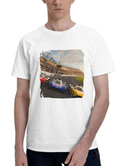 2023 Cadillac V Lmdh 180G 100% Cotton Printed Round Neck Short-Sleeve T-Shirt, Gifts for Men Dad Husband Grandpa, S-XXXL, White