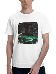 Audi Rs 5 Sportback 180G 100% Cotton Printed Round Neck Short-Sleeve T-Shirt, Gifts for Men Dad Husband Grandpa, S-XXXL, White