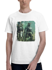 2023 Destiny 2 Light Fall 180G 100% Cotton Printed Round Neck Short-Sleeve T-Shirt, Gifts for Men Dad Husband Grandpa, S-XXXL, White