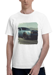 2023 Dodge Challenger Srt Hellcat 180G 100% Cotton Printed Round Neck Short-Sleeve T-Shirt, Gifts for Men Dad Husband Grandpa, S-XXXL, White