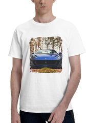 2023 Ferrari 812 Gts 180G 100% Cotton Printed Round Neck Short-Sleeve T-Shirt, Gifts for Men Dad Husband Grandpa, S-XXXL, White