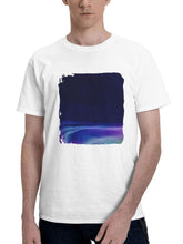 Aurora Northern Lights Sky 180G 100% Cotton Printed Round Neck Short-Sleeve T-Shirt, Gifts for Men Dad Husband Grandpa, S-XXXL, White