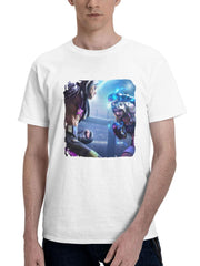 2023 Garena Free Fire A9 180G 100% Cotton Printed Round Neck Short-Sleeve T-Shirt, Gifts for Men Dad Husband Grandpa, S-XXXL, White