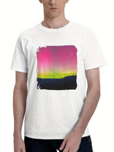 Aurora Whispers At Sunrise Nature S Enchanted Morning 180G 100% Cotton Printed Round Neck Short-Sleeve T-Shirt, Gifts for Men Dad Husband Grandpa, S-XXXL, White