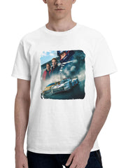 2023 Grand Turismo 180G 100% Cotton Printed Round Neck Short-Sleeve T-Shirt, Gifts for Men Dad Husband Grandpa, S-XXXL, White