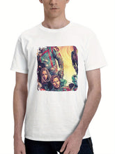 2023 Guardians Of The Galaxy Vol 3 Imax 180G 100% Cotton Printed Round Neck Short-Sleeve T-Shirt, Gifts for Men Dad Husband Grandpa, S-XXXL, White