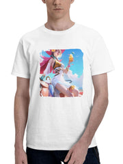 2023 Honor Of Kings 180G 100% Cotton Printed Round Neck Short-Sleeve T-Shirt, Gifts for Men Dad Husband Grandpa, S-XXXL, White