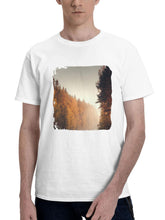 Autumn In Finland 180G 100% Cotton Printed Round Neck Short-Sleeve T-Shirt, Gifts for Men Dad Husband Grandpa, S-XXXL, White