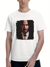 2023 John Wick Chapter 4 15k 180G 100% Cotton Printed Round Neck Short-Sleeve T-Shirt, Gifts for Men Dad Husband Grandpa, S-XXXL, White