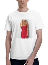 2023 Kaley Cuoco 180G 100% Cotton Printed Round Neck Short-Sleeve T-Shirt, Gifts for Men Dad Husband Grandpa, S-XXXL, White