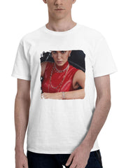 2023 Kendall Jenner Messika Brand Campaign Bj 180G 100% Cotton Printed Round Neck Short-Sleeve T-Shirt, Gifts for Men Dad Husband Grandpa, S-XXXL, White