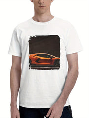 2023 Lamborghini Revuelto Side View 10k 180G 100% Cotton Printed Round Neck Short-Sleeve T-Shirt, Gifts for Men Dad Husband Grandpa, S-XXXL, White