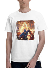 Avengers Heroes 180G 100% Cotton Printed Round Neck Short-Sleeve T-Shirt, Gifts for Men Dad Husband Grandpa, S-XXXL, White