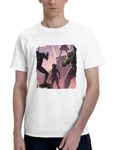 Avengers Infinity War Heroes 180G 100% Cotton Printed Round Neck Short-Sleeve T-Shirt, Gifts for Men Dad Husband Grandpa, S-XXXL, White