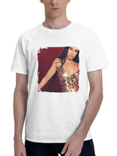 2023 Megan Fox Photoshoot 180G 100% Cotton Printed Round Neck Short-Sleeve T-Shirt, Gifts for Men Dad Husband Grandpa, S-XXXL, White
