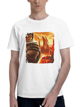 2023 Mortal Kombat Scorpion 180G 100% Cotton Printed Round Neck Short-Sleeve T-Shirt, Gifts for Men Dad Husband Grandpa, S-XXXL, White