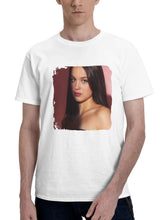 2023 Olivia Rodrigo Billboard Women In Music Portraits 180G 100% Cotton Printed Round Neck Short-Sleeve T-Shirt, Gifts for Men Dad Husband Grandpa, S-XXXL, White
