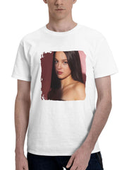 2023 Olivia Rodrigo Billboard Women In Music Portraits 180G 100% Cotton Printed Round Neck Short-Sleeve T-Shirt, Gifts for Men Dad Husband Grandpa, S-XXXL, White