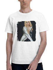 Avril Lavigne Grazia Bulgaria 2 180G 100% Cotton Printed Round Neck Short-Sleeve T-Shirt, Gifts for Men Dad Husband Grandpa, S-XXXL, White