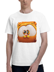 Baby Garfield 180G 100% Cotton Printed Round Neck Short-Sleeve T-Shirt, Gifts for Men Dad Husband Grandpa, S-XXXL, White