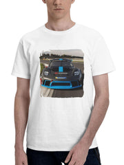 2023 Porsche 718 Cayman Gt4 Eperformance 180G 100% Cotton Printed Round Neck Short-Sleeve T-Shirt, Gifts for Men Dad Husband Grandpa, S-XXXL, White