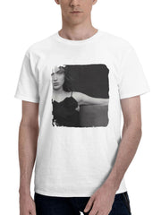 2023 Sadie Sink Bjorn Iooss For S Moda 180G 100% Cotton Printed Round Neck Short-Sleeve T-Shirt, Gifts for Men Dad Husband Grandpa, S-XXXL, White