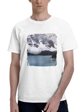 Banff National Park 180G 100% Cotton Printed Round Neck Short-Sleeve T-Shirt, Gifts for Men Dad Husband Grandpa, S-XXXL, White