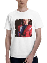 2023 Street Fighter 6 Cammy 180G 100% Cotton Printed Round Neck Short-Sleeve T-Shirt, Gifts for Men Dad Husband Grandpa, S-XXXL, White