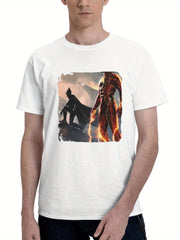 2023 The Flash Movie Gu 180G 100% Cotton Printed Round Neck Short-Sleeve T-Shirt, Gifts for Men Dad Husband Grandpa, S-XXXL, White