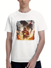 2023 The Flash Movie V7 180G 100% Cotton Printed Round Neck Short-Sleeve T-Shirt, Gifts for Men Dad Husband Grandpa, S-XXXL, White