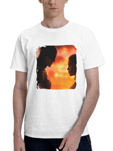 Bat And Cat Poster 180G 100% Cotton Printed Round Neck Short-Sleeve T-Shirt, Gifts for Men Dad Husband Grandpa, S-XXXL, White