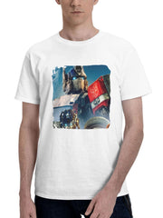 2023 Transformers Rise Of The Beasts Movie 180G 100% Cotton Printed Round Neck Short-Sleeve T-Shirt, Gifts for Men Dad Husband Grandpa, S-XXXL, White