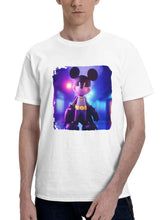 Bat Mickey 180G 100% Cotton Printed Round Neck Short-Sleeve T-Shirt, Gifts for Men Dad Husband Grandpa, S-XXXL, White