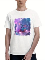 2023 Turbo Overkill Ps5 180G 100% Cotton Printed Round Neck Short-Sleeve T-Shirt, Gifts for Men Dad Husband Grandpa, S-XXXL, White