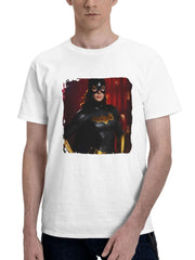 Batgirl In Gotham Knights Vl 180G 100% Cotton Printed Round Neck Short-Sleeve T-Shirt, Gifts for Men Dad Husband Grandpa, S-XXXL, White