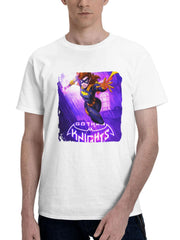 Batgirl In Gotham Knights Ar 180G 100% Cotton Printed Round Neck Short-Sleeve T-Shirt, Gifts for Men Dad Husband Grandpa, S-XXXL, White
