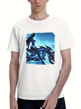 Batgirl Ride 180G 100% Cotton Printed Round Neck Short-Sleeve T-Shirt, Gifts for Men Dad Husband Grandpa, S-XXXL, White