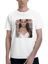 2024 Elizabeth Olsen 180G 100% Cotton Printed Round Neck Short-Sleeve T-Shirt, Gifts for Men Dad Husband Grandpa, S-XXXL, White