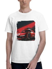 2024 Ferrari 499p Modificata 180G 100% Cotton Printed Round Neck Short-Sleeve T-Shirt, Gifts for Men Dad Husband Grandpa, S-XXXL, White