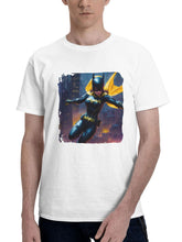 Batgirl Watchful Gaze 180G 100% Cotton Printed Round Neck Short-Sleeve T-Shirt, Gifts for Men Dad Husband Grandpa, S-XXXL, White