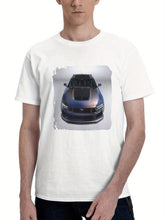 2024 Ford Mustang Dark Horse Front 180G 100% Cotton Printed Round Neck Short-Sleeve T-Shirt, Gifts for Men Dad Husband Grandpa, S-XXXL, White
