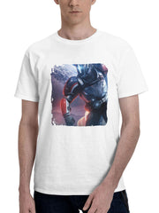 2024 Mass Effect H2 180G 100% Cotton Printed Round Neck Short-Sleeve T-Shirt, Gifts for Men Dad Husband Grandpa, S-XXXL, White