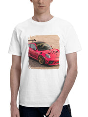 2024 Porsche 911 Gt3 Rs 10k 180G 100% Cotton Printed Round Neck Short-Sleeve T-Shirt, Gifts for Men Dad Husband Grandpa, S-XXXL, White