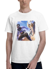 2024 Pubg Mobile World Cup 180G 100% Cotton Printed Round Neck Short-Sleeve T-Shirt, Gifts for Men Dad Husband Grandpa, S-XXXL, White