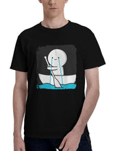 Keep-Going On 180G 100% Cotton Printed Round Neck Short-Sleeve T-Shirt, Christmas Gifts for Men Dad Husband Grandpa, S-XXXL, Black