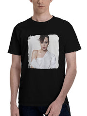Alycia-Debnam Carey Elle Magazine Australia 2024 180G 100% Cotton Printed Round Neck Short-Sleeve T-Shirt, Christmas Gifts for Men Dad Husband Grandpa, S-XXXL, Black