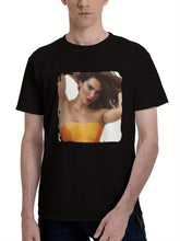 Kendall-Jenner 2022 180G 100% Cotton Printed Round Neck Short-Sleeve T-Shirt, Christmas Gifts for Men Dad Husband Grandpa, S-XXXL, Black