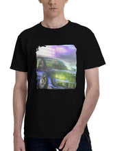 Lancer-Evolution 180G 100% Cotton Printed Round Neck Short-Sleeve T-Shirt, Christmas Gifts for Men Dad Husband Grandpa, S-XXXL, Black